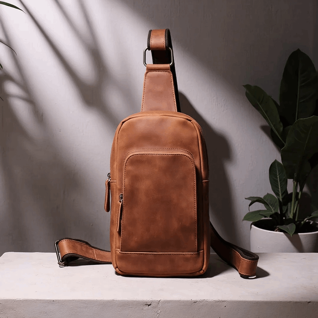 Steel Horse Leather Erling Leather Sling Bag