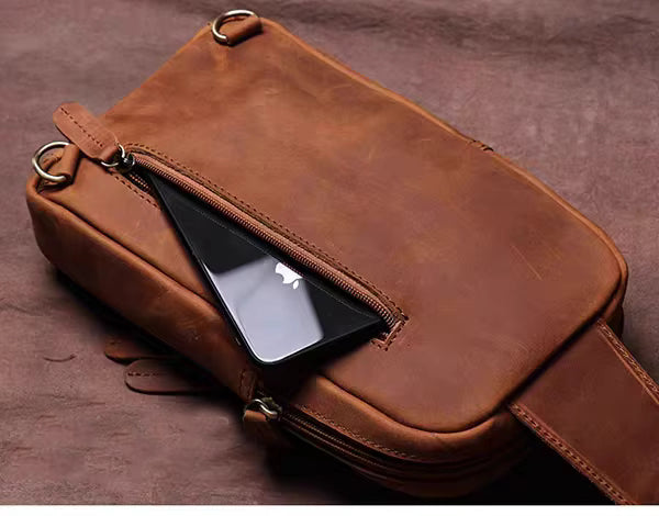 Steel Horse Leather Erling Leather Sling Bag