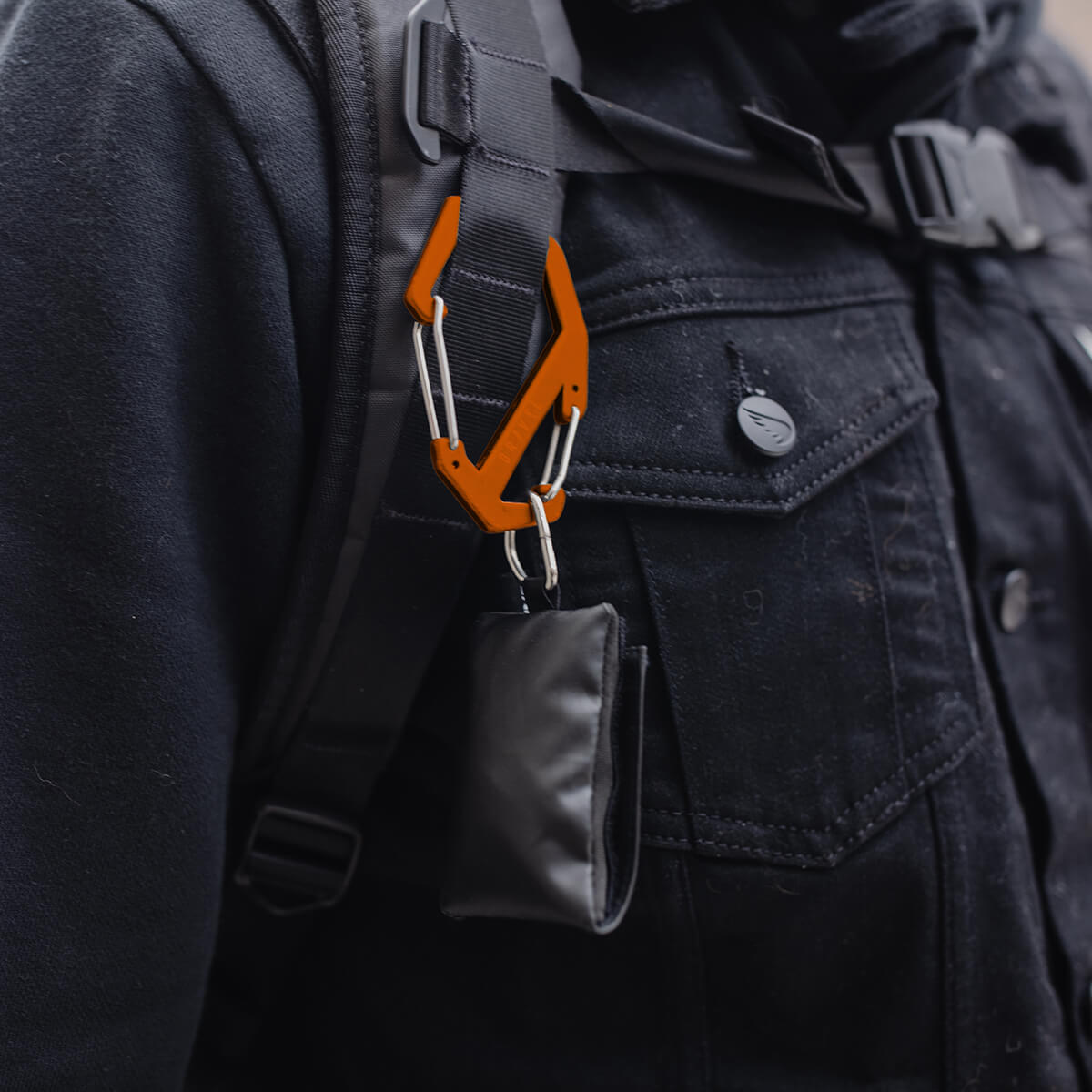 Gravel Double Gated Carabiner | Orange - Stiles Supply Co.