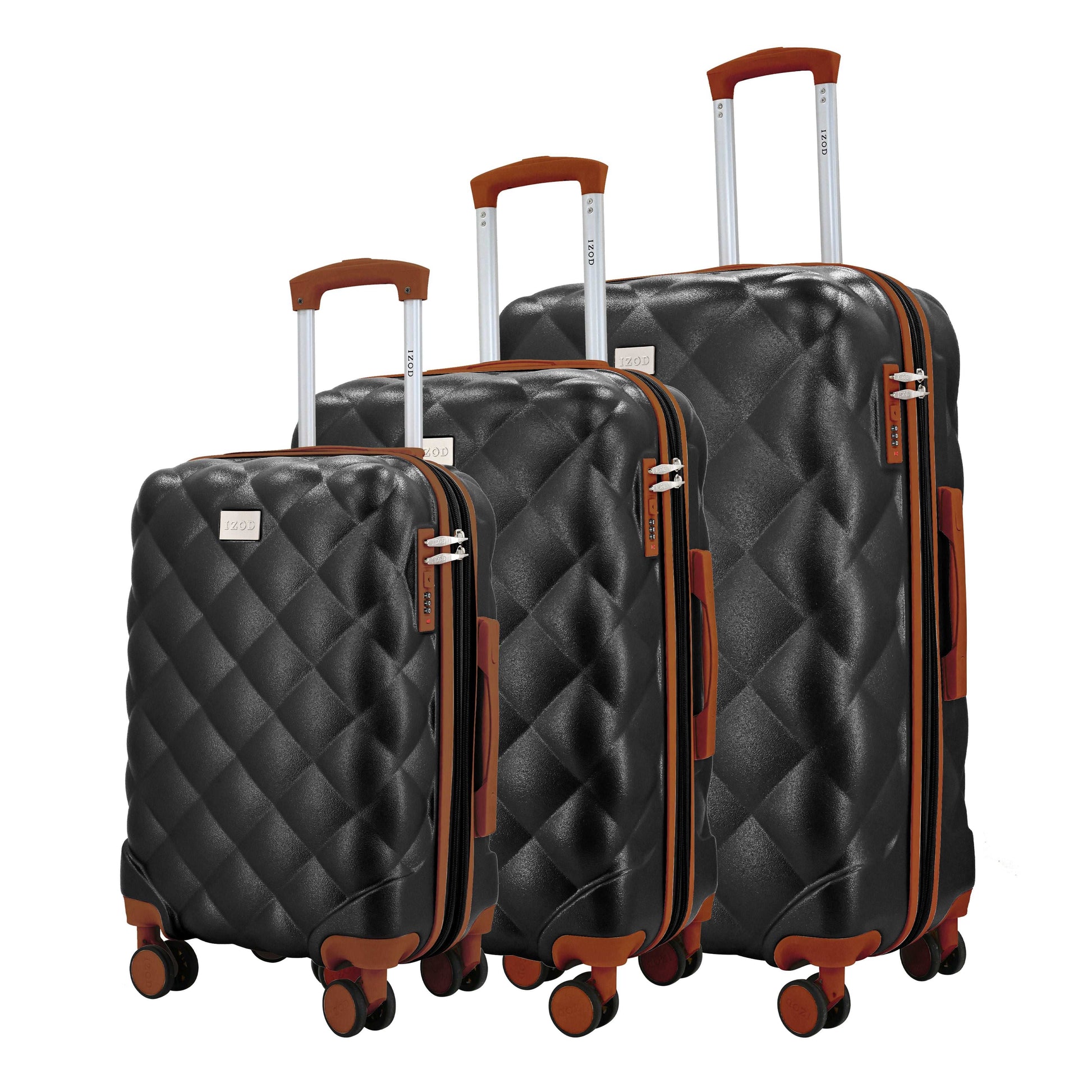 Mirage IZOD Fit Lightweight ABS Hard Shell Luggage Set - 3-Piece - Stiles Supply Co.