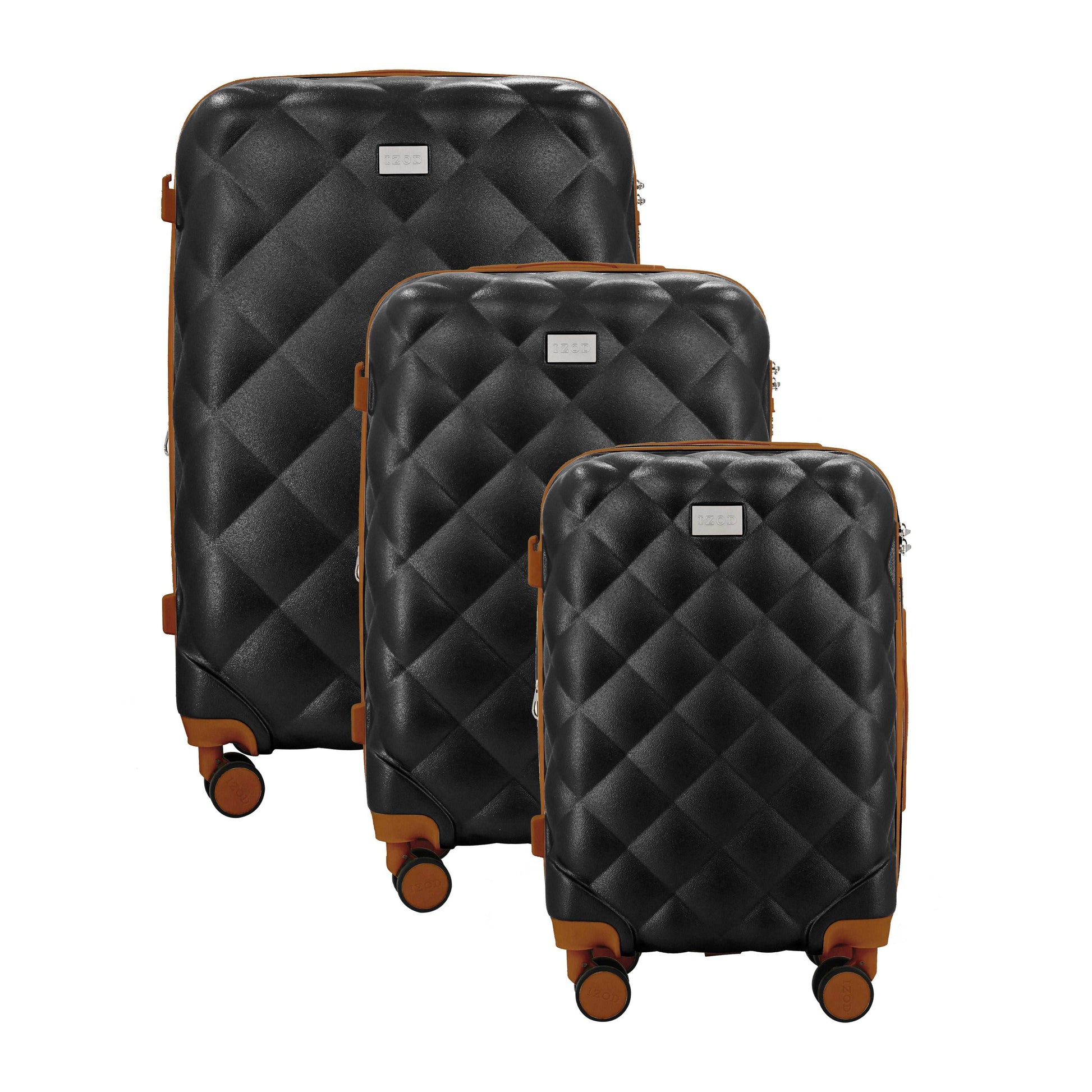 Mirage IZOD Fit Lightweight ABS Hard Shell Luggage Set - 3-Piece - Stiles Supply Co.