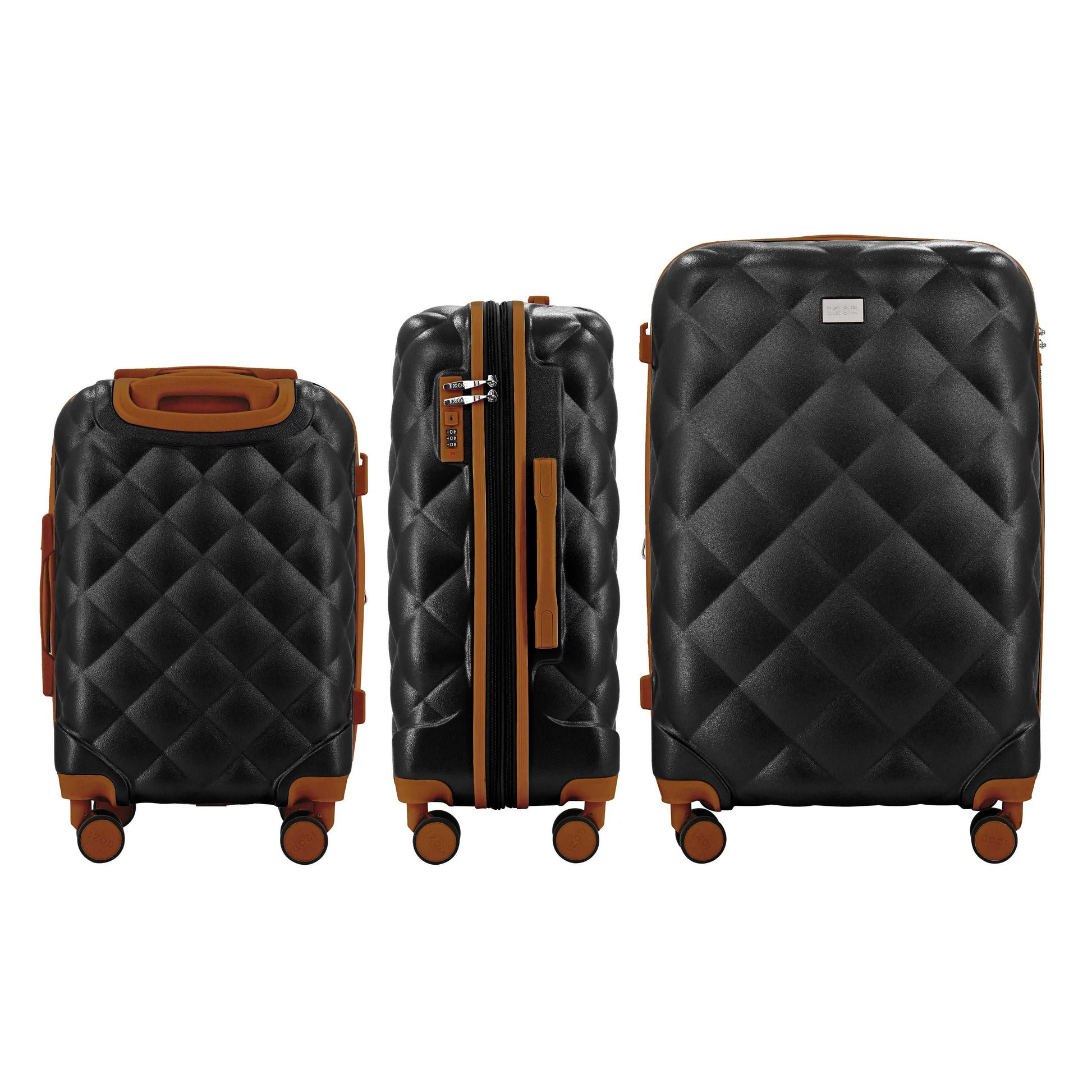 Mirage IZOD Fit Lightweight ABS Hard Shell Luggage Set - 3-Piece - Stiles Supply Co.