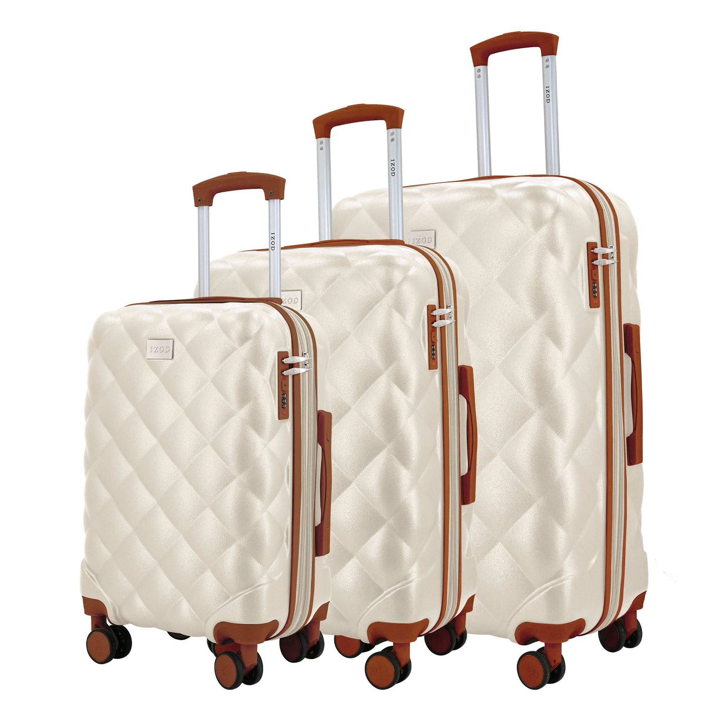 Mirage IZOD Fit Lightweight ABS Hard Shell Luggage Set - 3-Piece - Stiles Supply Co.