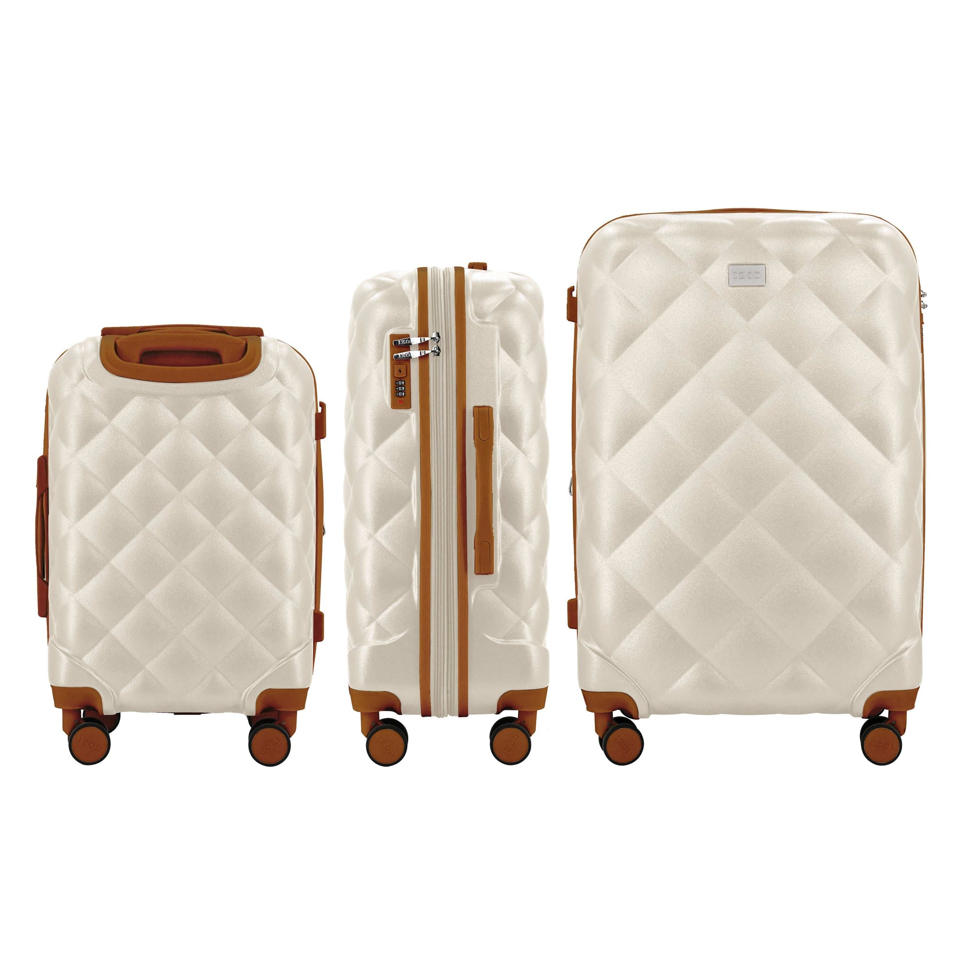 Mirage IZOD Fit Lightweight ABS Hard Shell Luggage Set - 3-Piece - Stiles Supply Co.