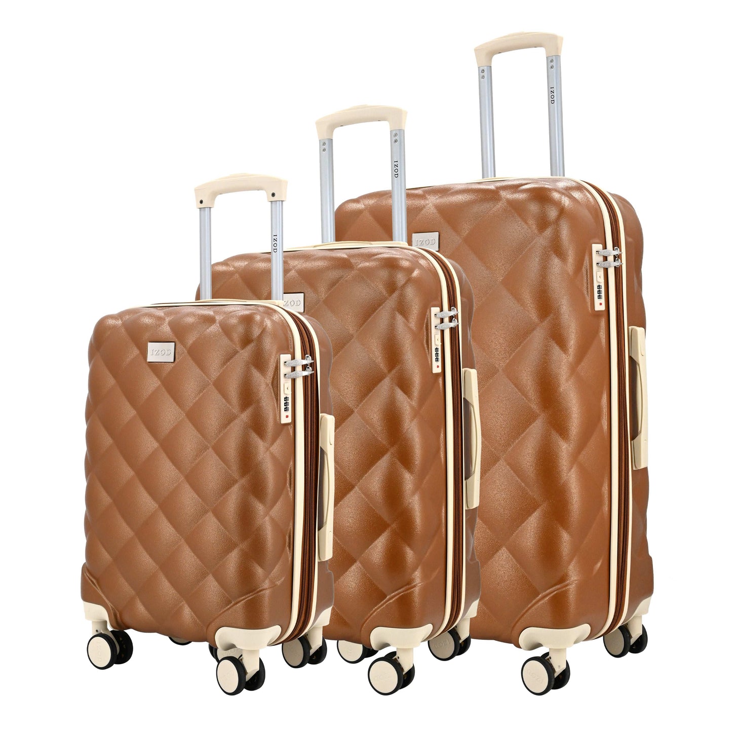 Mirage IZOD Fit Lightweight ABS Hard Shell Luggage Set - 3-Piece - Stiles Supply Co.