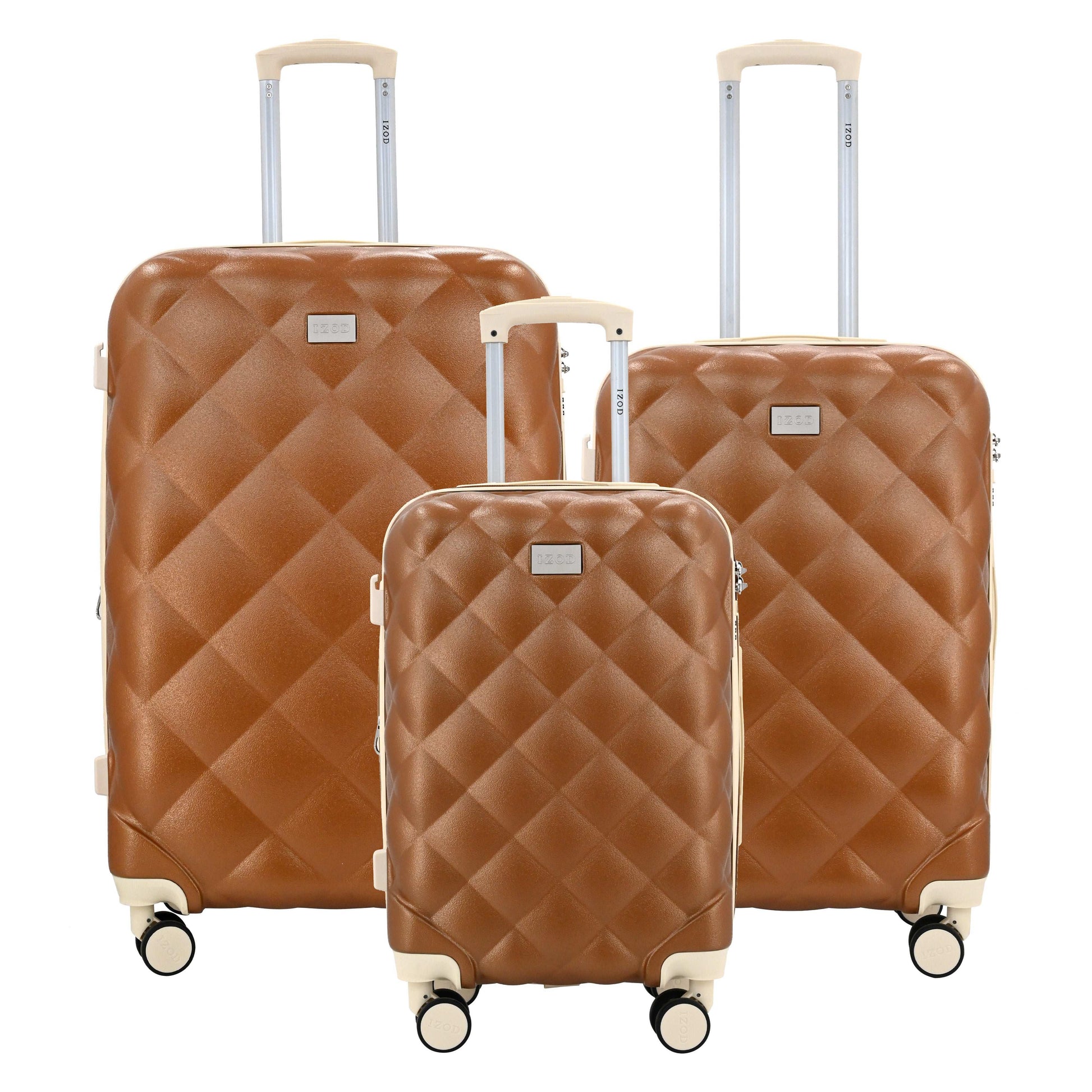 Mirage IZOD Fit Lightweight ABS Hard Shell Luggage Set - 3-Piece - Stiles Supply Co.