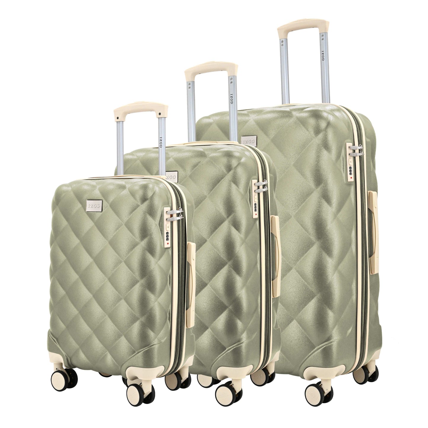 Mirage IZOD Fit Lightweight ABS Hard Shell Luggage Set - 3-Piece - Stiles Supply Co.