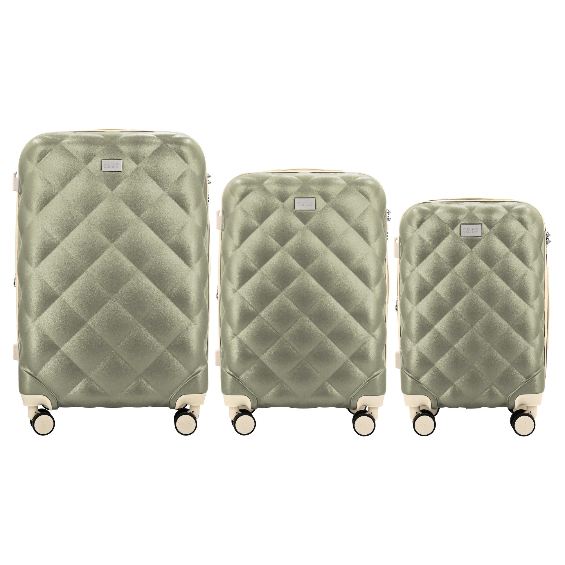 Mirage IZOD Fit Lightweight ABS Hard Shell Luggage Set - 3-Piece - Stiles Supply Co.