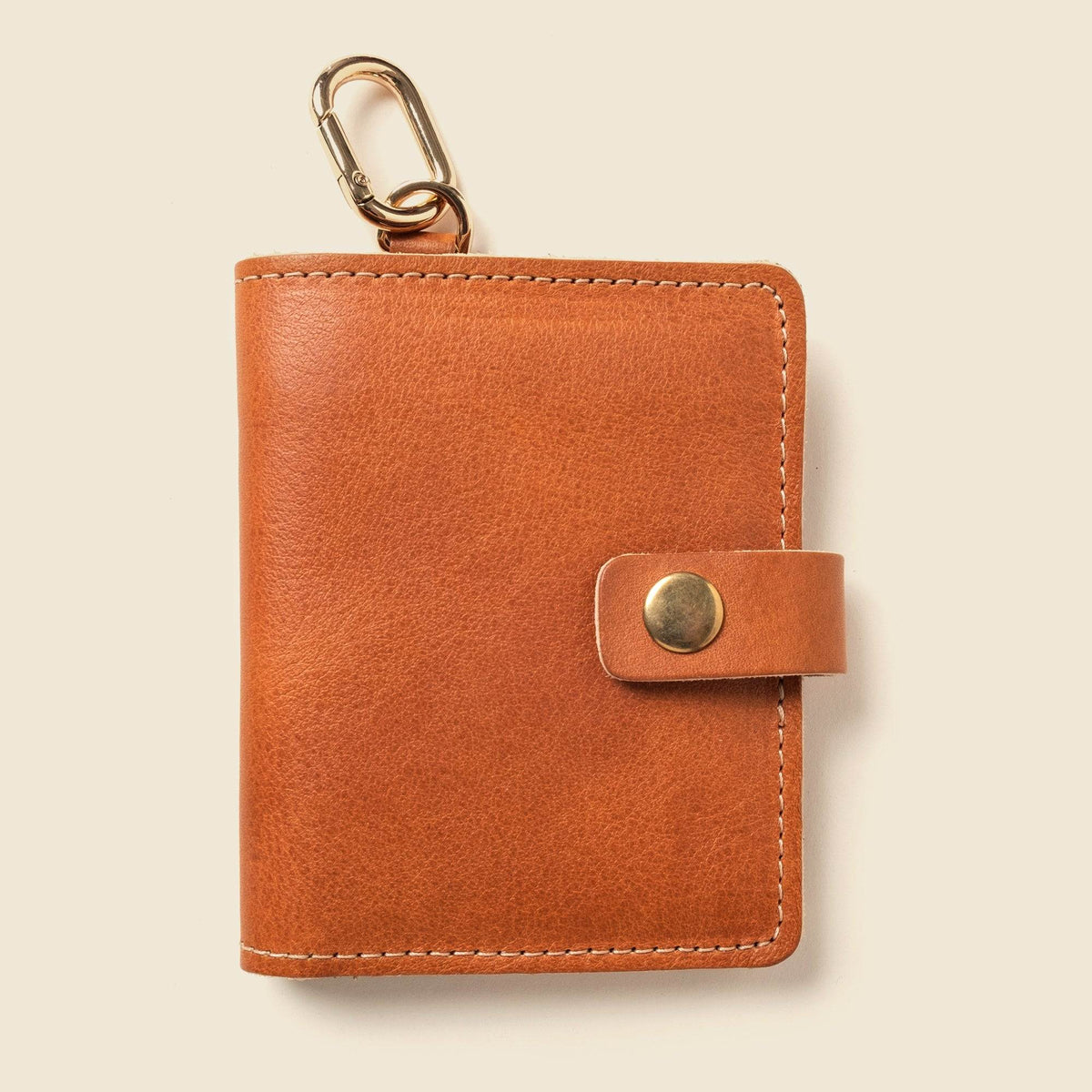 CASUPO Wallet with Snap and Key Ring - Natural