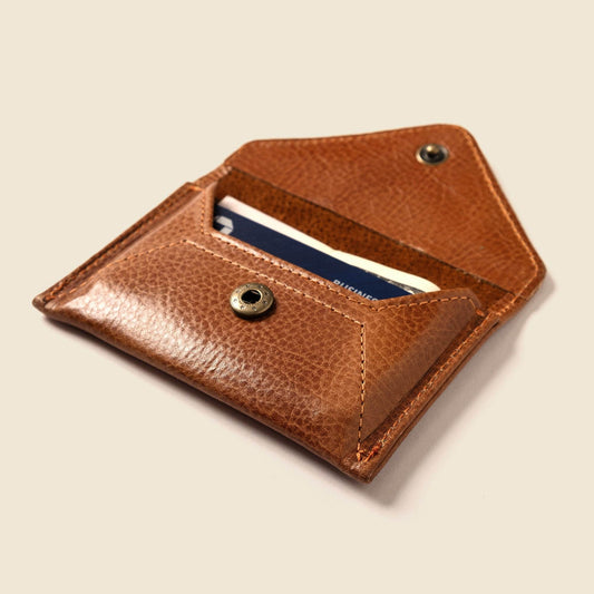 CASUPO Mini Envelope Wallet with RFID Protection - Caramel