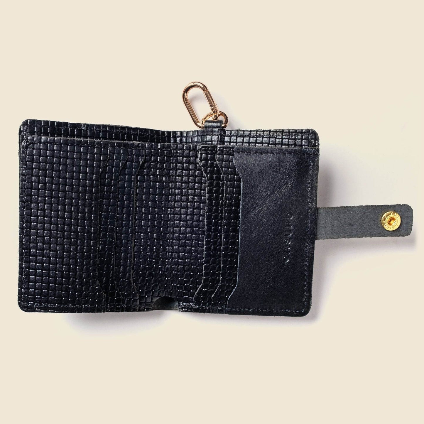 CASUPO Wallet with Snap and Key Ring - Black Limited Edition