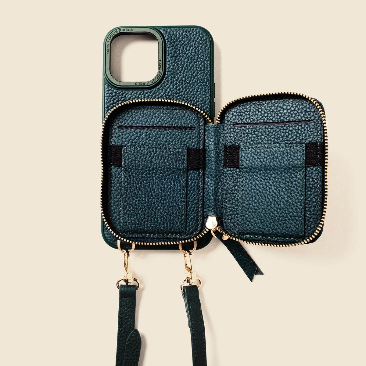 CASUPO iPhone Case and Wallet with Long Strap - Forest