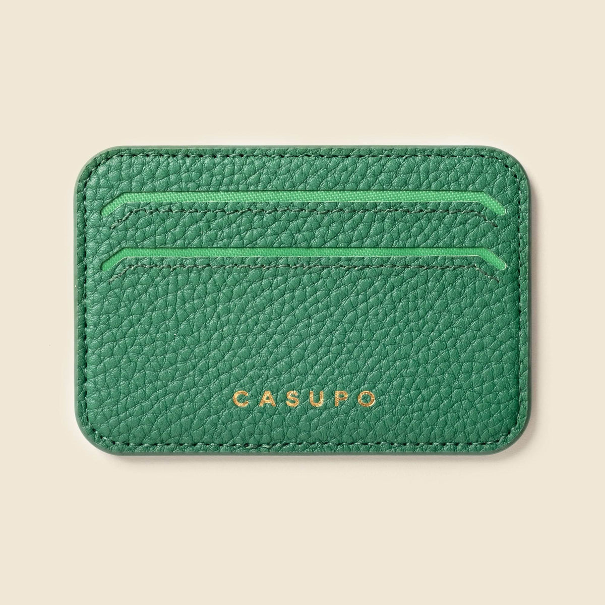 CASUPO Mag Safe Leather Wallet with RFID - Green