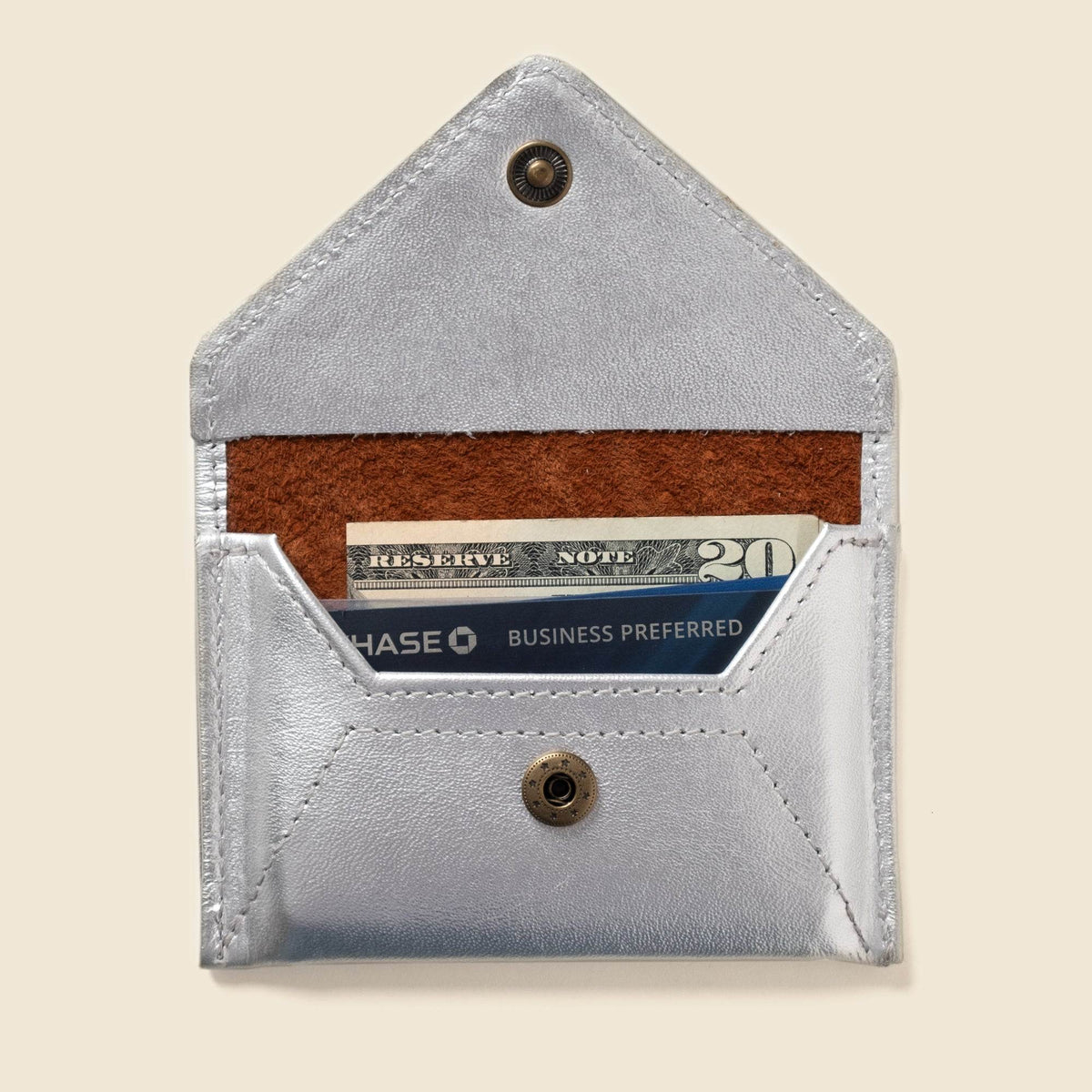 CASUPO Mini Envelope Wallet With RFID protection - Silver