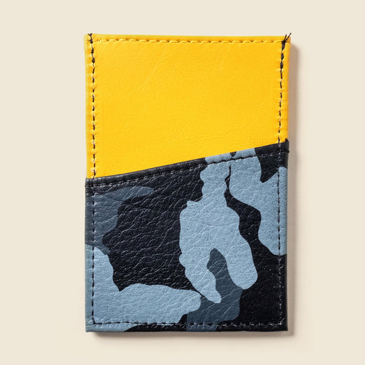 CASUPO Minimalist Wallet - Blue Camo / Yellow