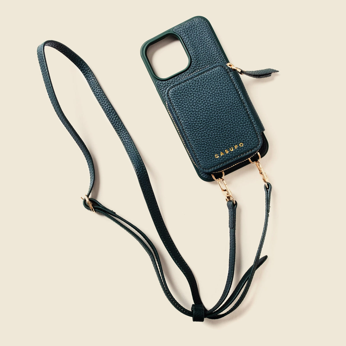 CASUPO iPhone Case and Wallet with Long Strap - Forest