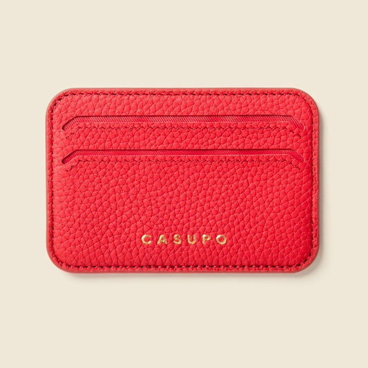 CASUPO Mag Safe Leather Wallet with RFID - Red