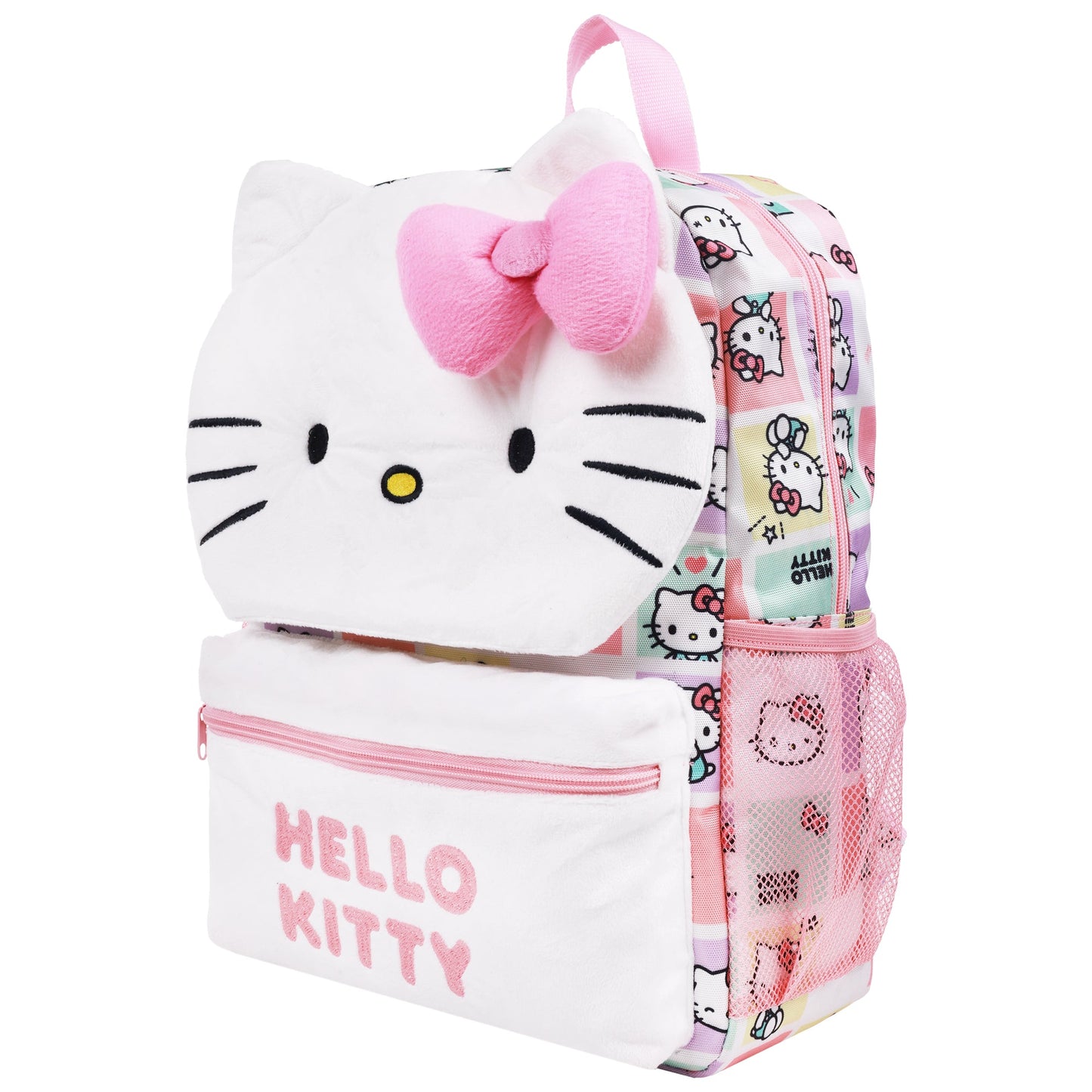 Hello Kitty Plush Face Backpack with 3D Bow - Stiles Supply Co.