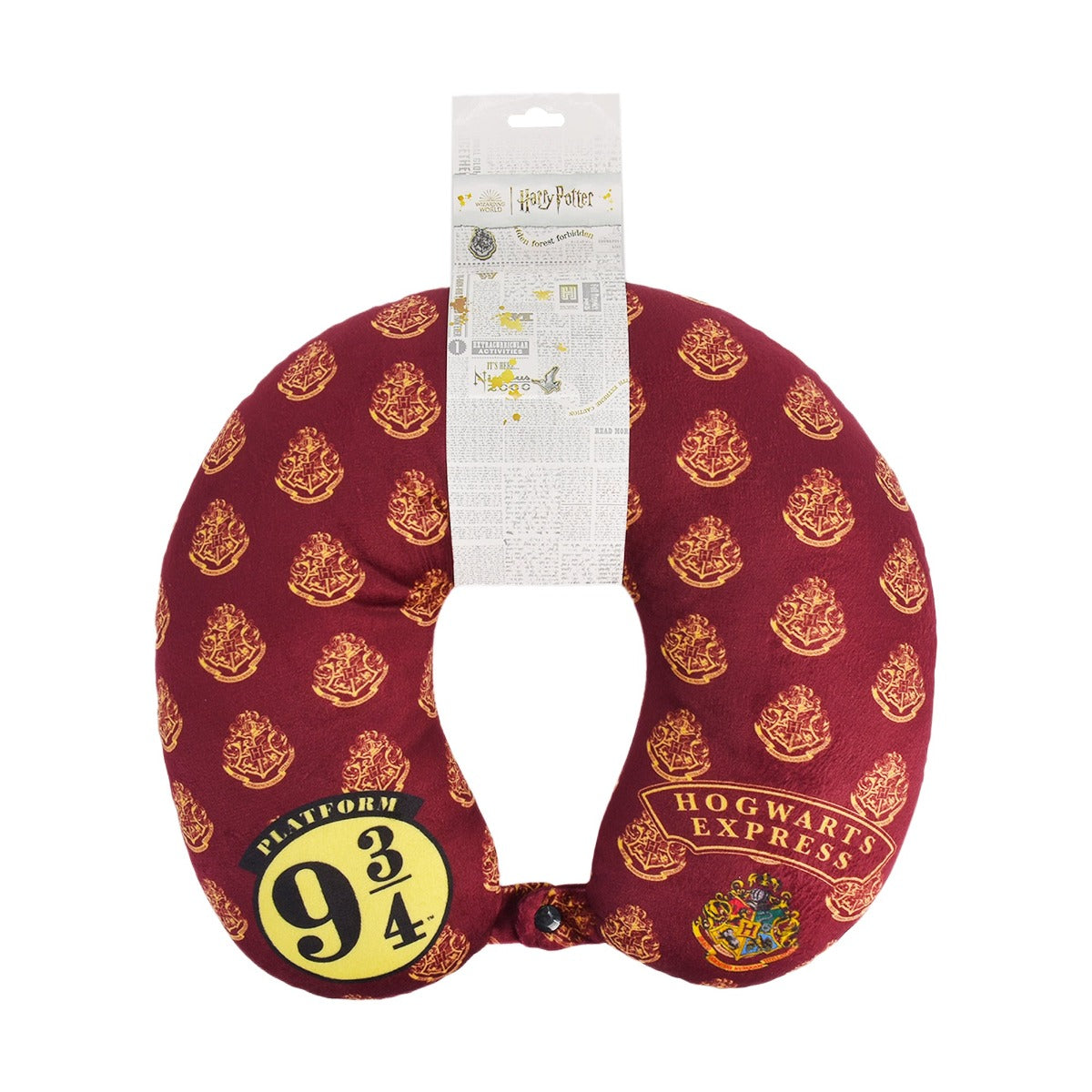 Harry Potter Burgundy Red Travel Neck Pillow, Hogwart's Express - Stiles Supply Co.