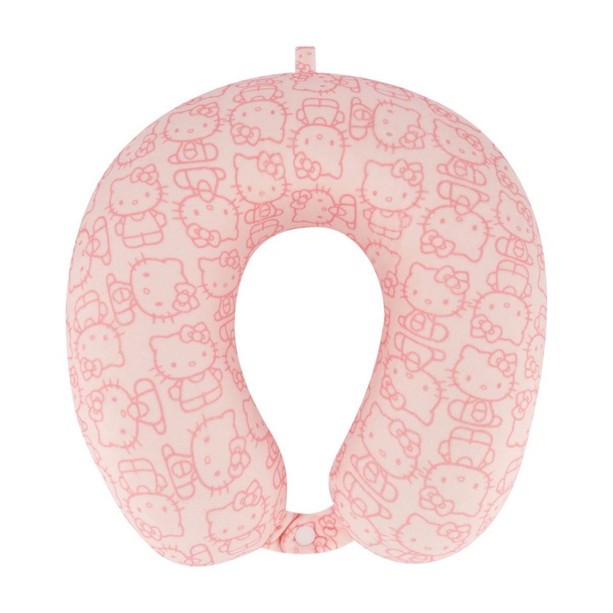 Hello Kitty All-over Memory Foam Travel Neck Pillow, Pink - Stiles Supply Co.