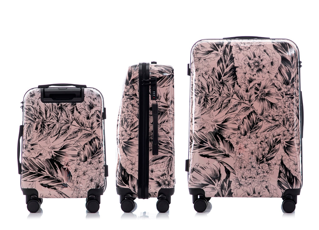 Mirage Graphic Hard Shell Lightweight 3-Piece Luggage Set - Stiles Supply Co.