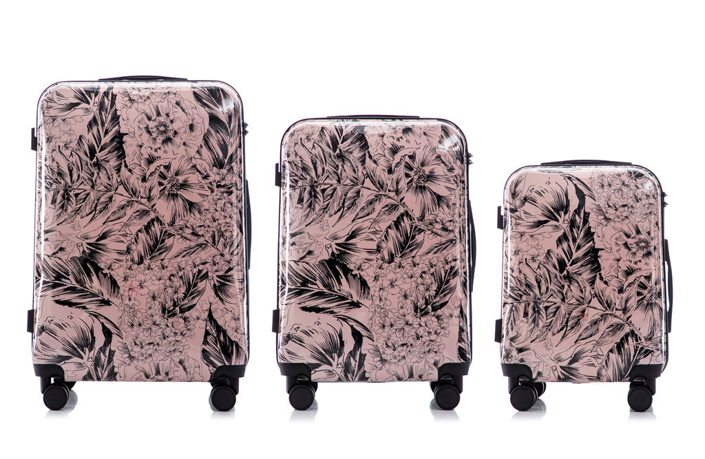 Mirage Graphic Hard Shell Lightweight 3-Piece Luggage Set - Stiles Supply Co.
