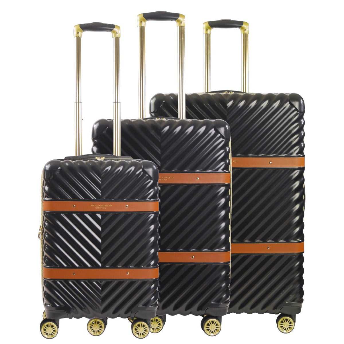 Stella Hardside Spinner 3-Piece Luggage Set, Black - Stiles Supply Co.
