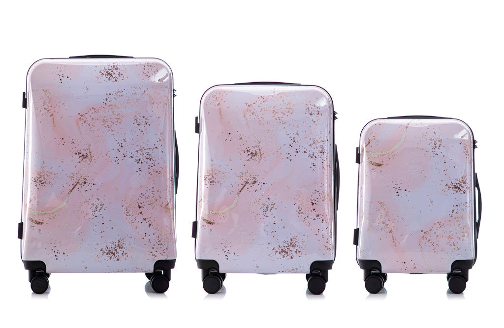 Mirage Graphic Hard Shell Lightweight 3-Piece Luggage Set - Stiles Supply Co.