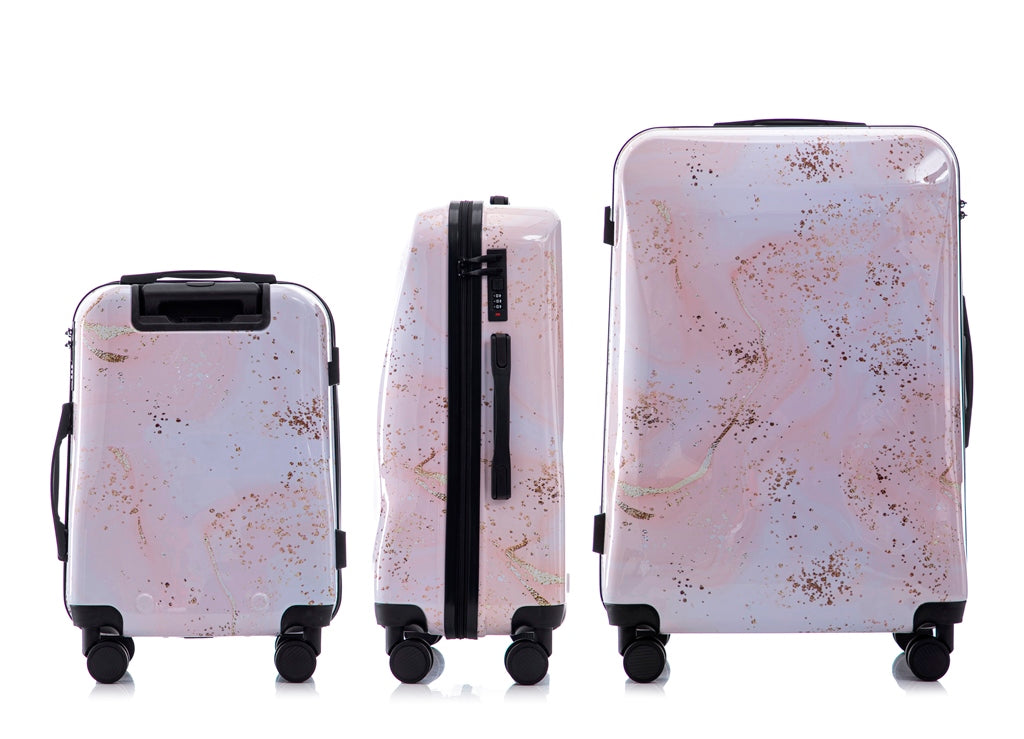 Mirage Graphic Hard Shell Lightweight 3-Piece Luggage Set - Stiles Supply Co.