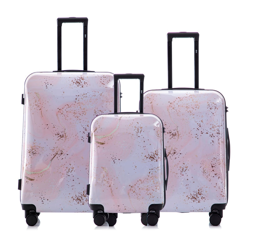 Mirage Graphic Hard Shell Lightweight 3-Piece Luggage Set - Stiles Supply Co.