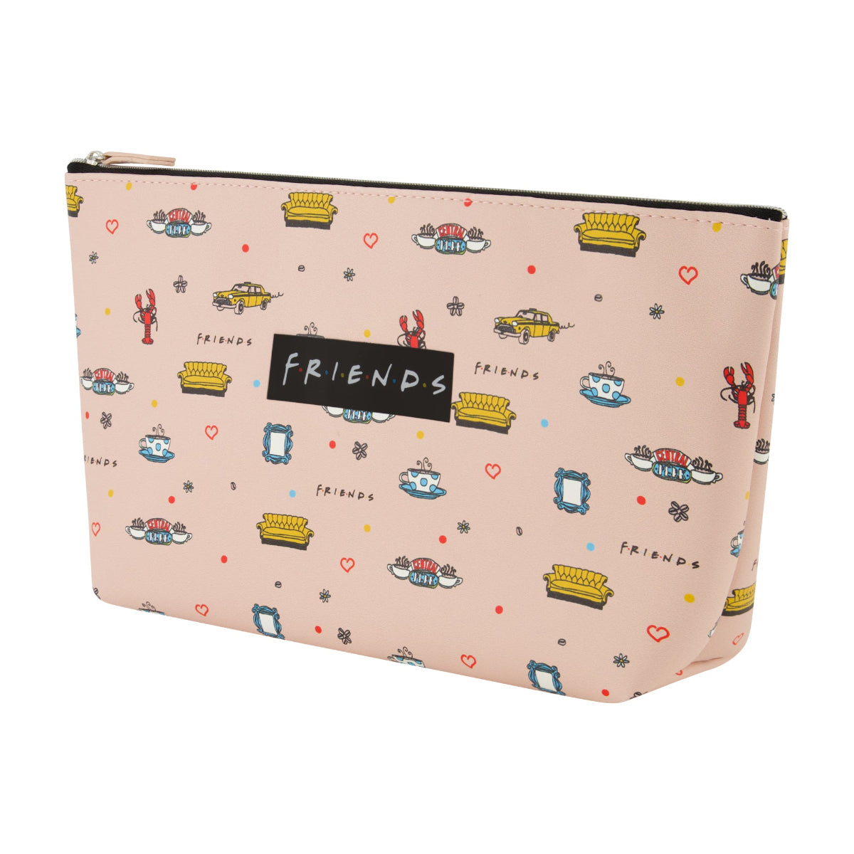 Friends All-Over Print Beige Cosmetic Bag - Stiles Supply Co.
