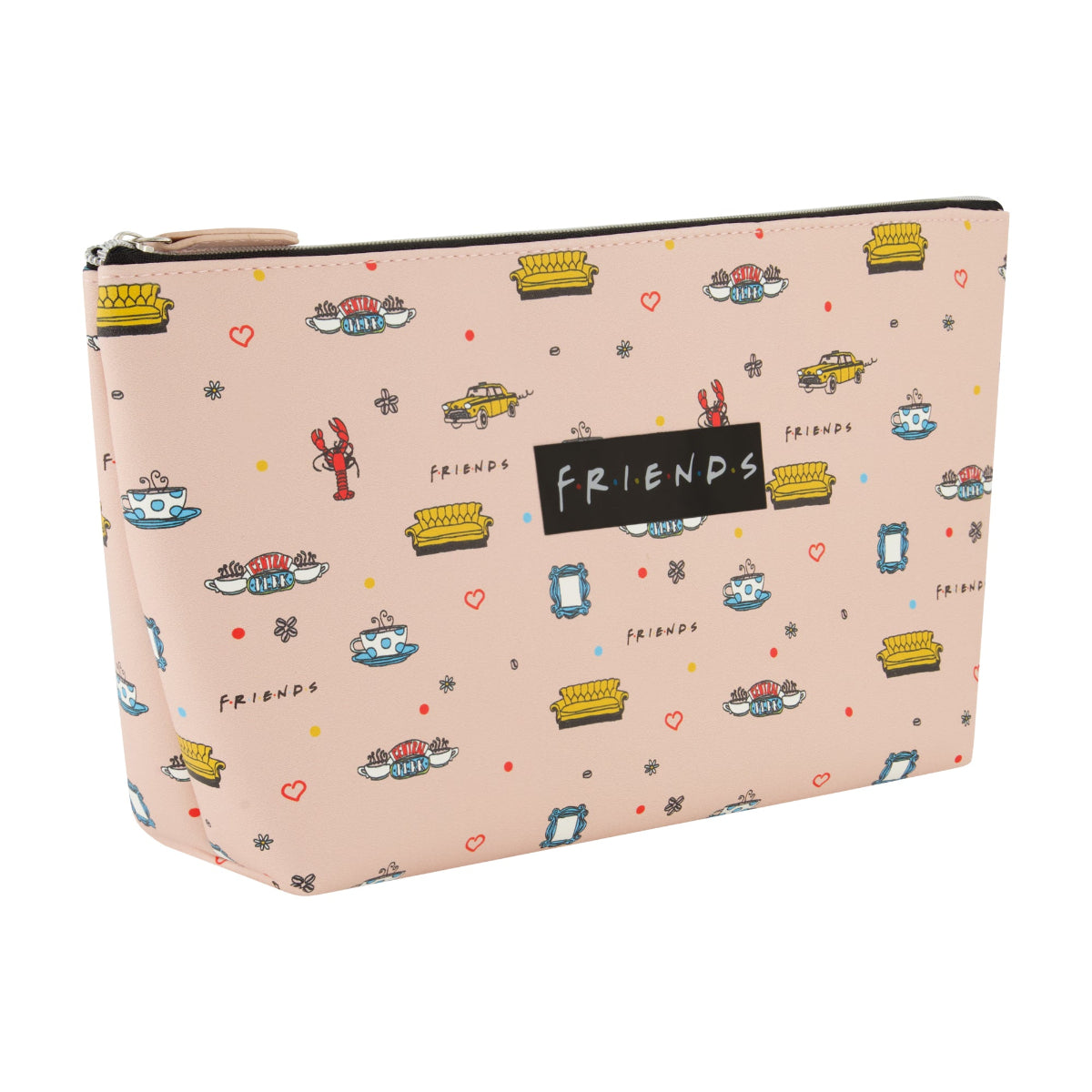Friends All-Over Print Beige Cosmetic Bag - Stiles Supply Co.
