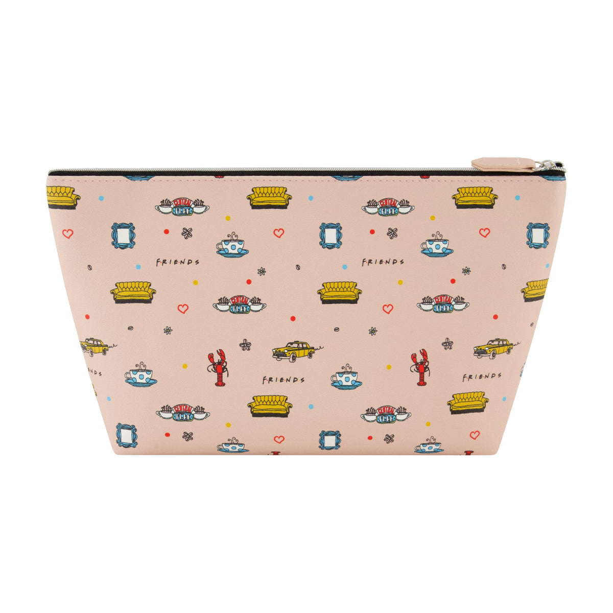 Friends All-Over Print Beige Cosmetic Bag - Stiles Supply Co.