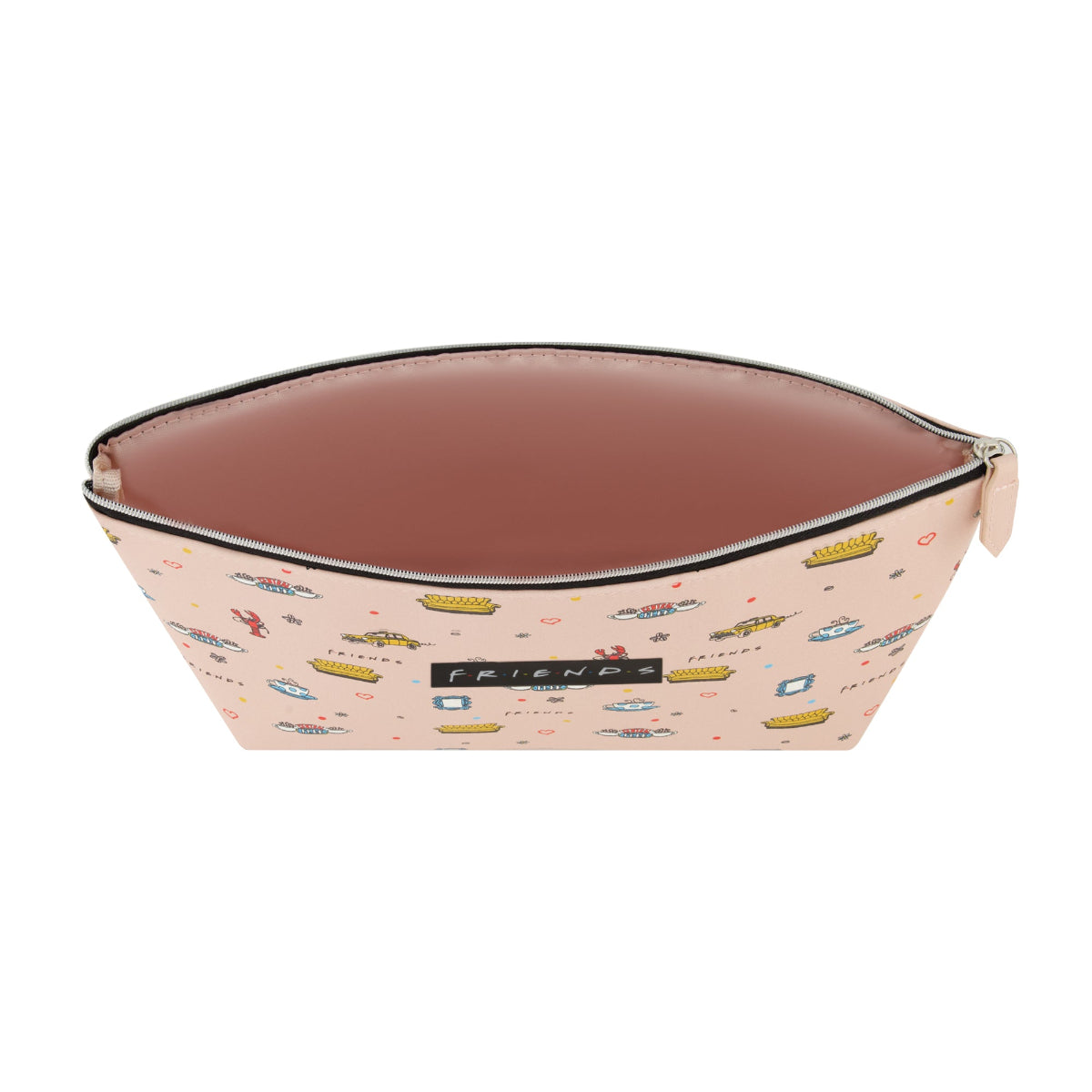 Friends All-Over Print Beige Cosmetic Bag - Stiles Supply Co.