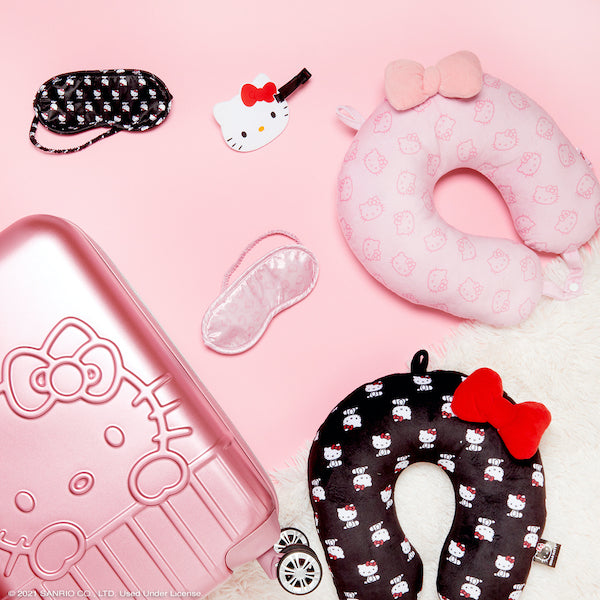 Hello Kitty Travel Neck Pillow Black & Red - Stiles Supply Co.