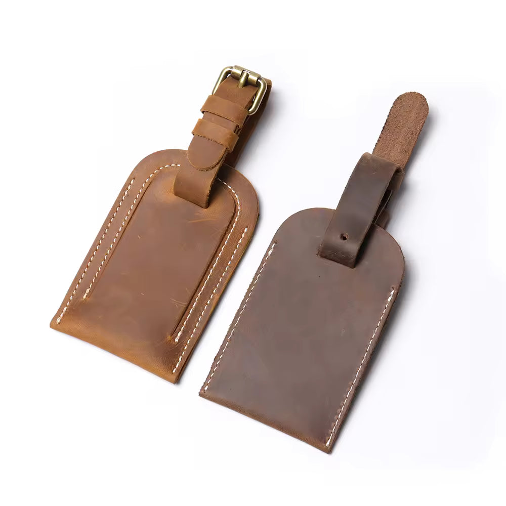 Steel Horse Leather Full Grain Leather Luggage Tag