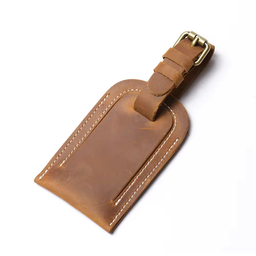 Steel Horse Leather Full Grain Leather Luggage Tag