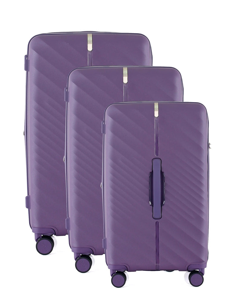 Mirage IZOD Gail Hard shell Expandable 3 Piece Luggage Set - Stiles Supply Co.