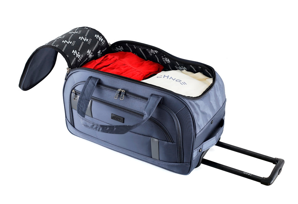 IZOD Gavin Soft shell Lightweight Duffel Rolling Bag 4 Piece Set - Stiles Supply Co.