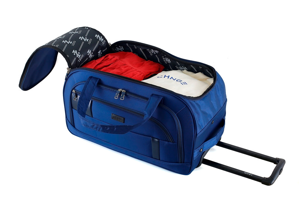 IZOD Gavin Soft shell Lightweight Duffel Rolling Bag 4 Piece Set - Stiles Supply Co.