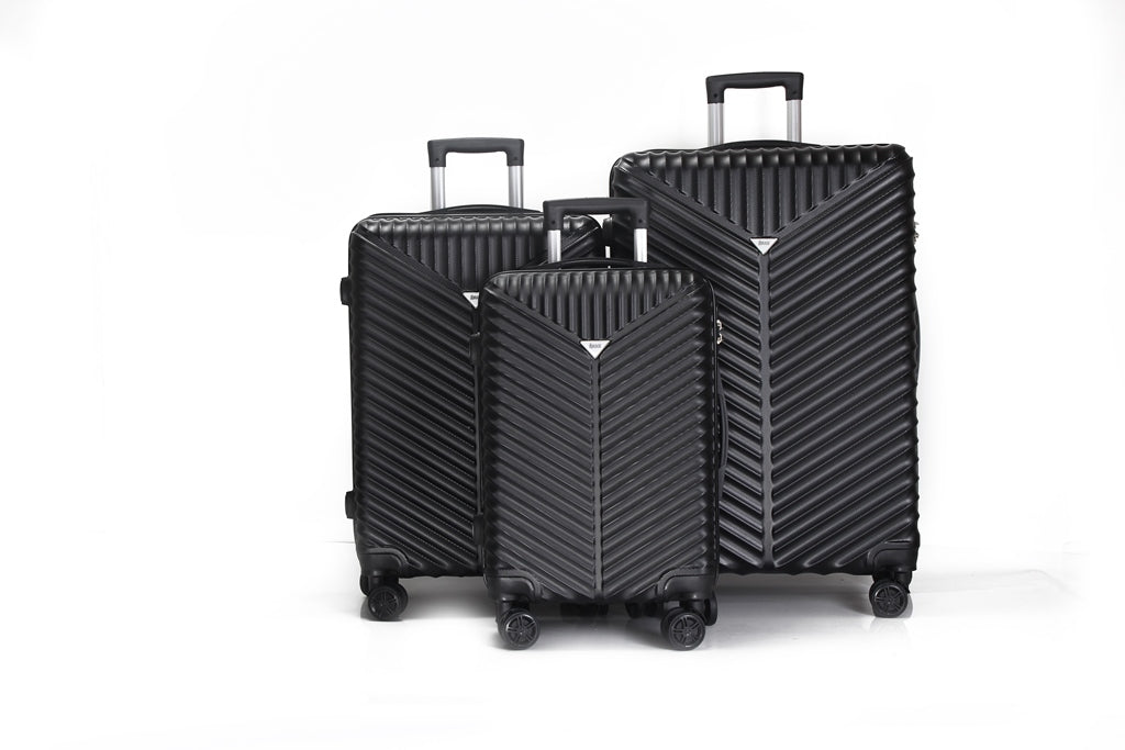 Mirage Lan ABS Hard shell Lightweight 3 Piece Luggage Set - Stiles Supply Co.