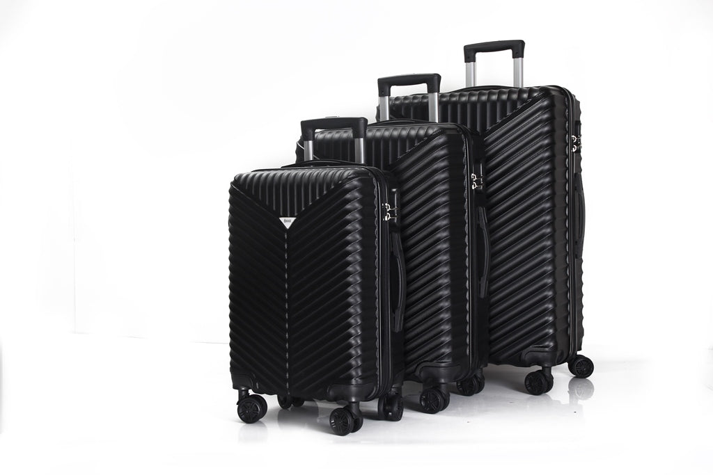 Mirage Lan ABS Hard shell Lightweight 3 Piece Luggage Set - Stiles Supply Co.
