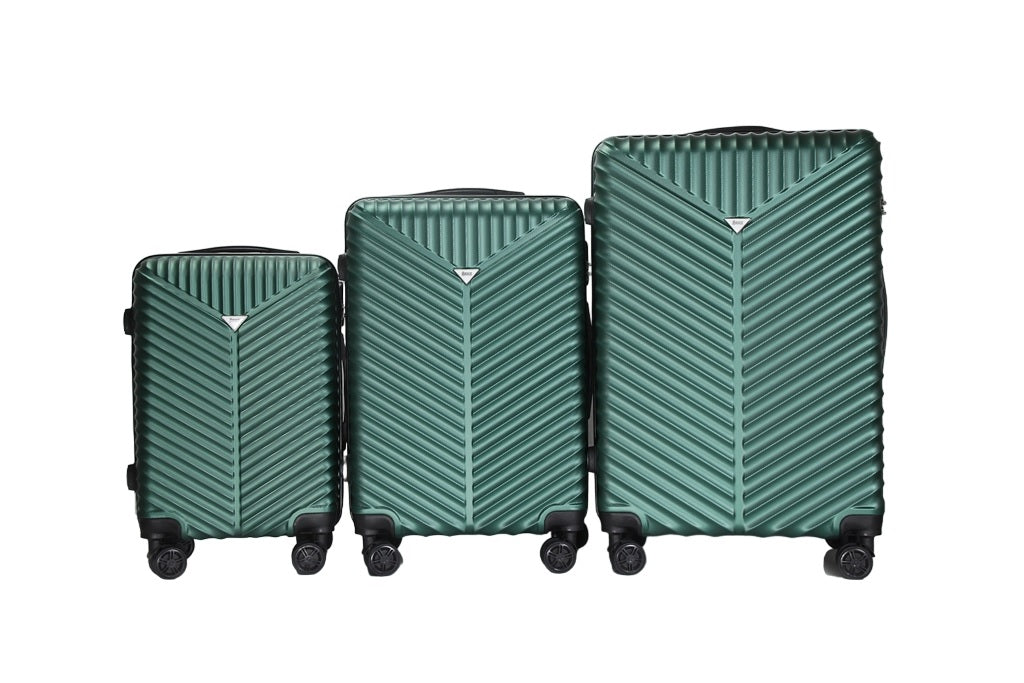 Mirage Lan ABS Hard shell Lightweight 3 Piece Luggage Set - Stiles Supply Co.