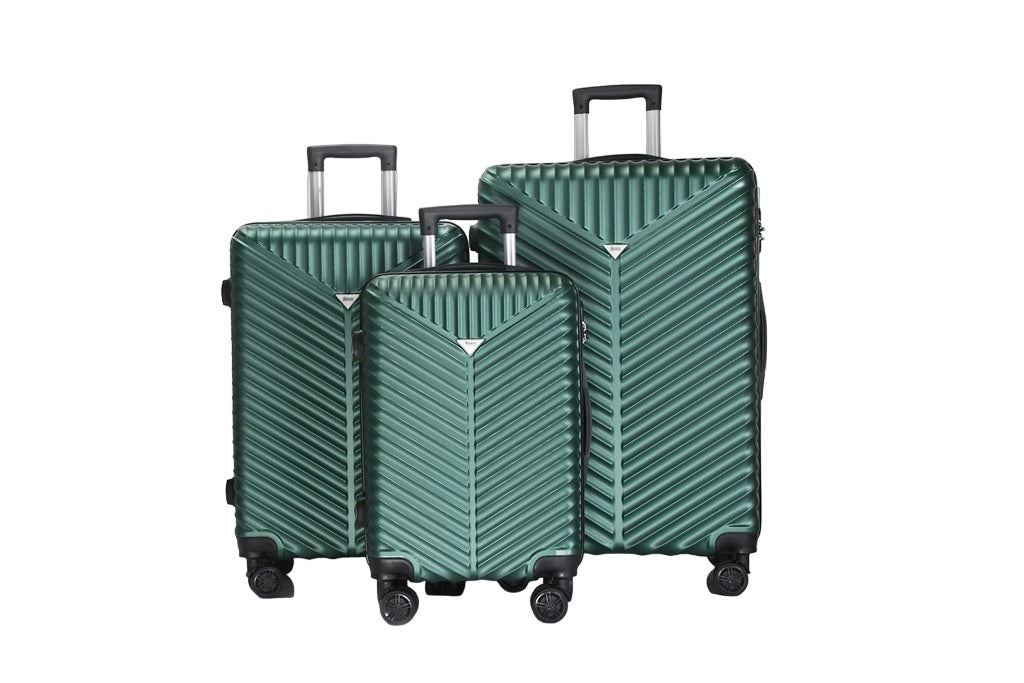 Mirage Lan ABS Hard shell Lightweight 3 Piece Luggage Set - Stiles Supply Co.