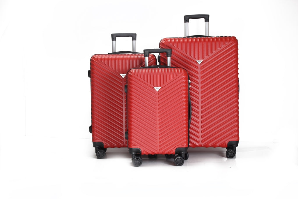 Mirage Lan ABS Hard shell Lightweight 3 Piece Luggage Set - Stiles Supply Co.