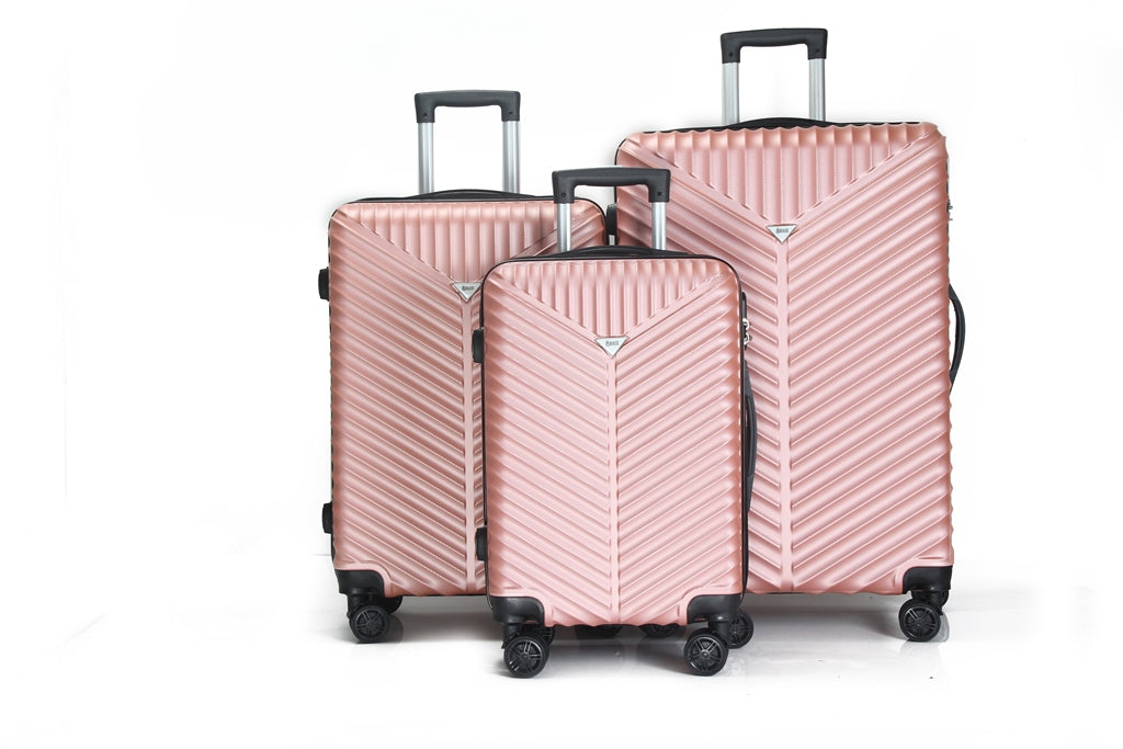 Mirage Lan ABS Hard shell Lightweight 3 Piece Luggage Set - Stiles Supply Co.