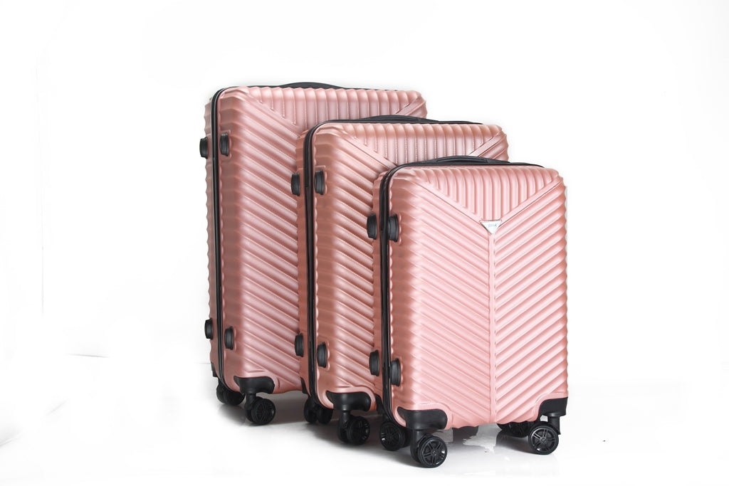 Mirage Lan ABS Hard shell Lightweight 3 Piece Luggage Set - Stiles Supply Co.