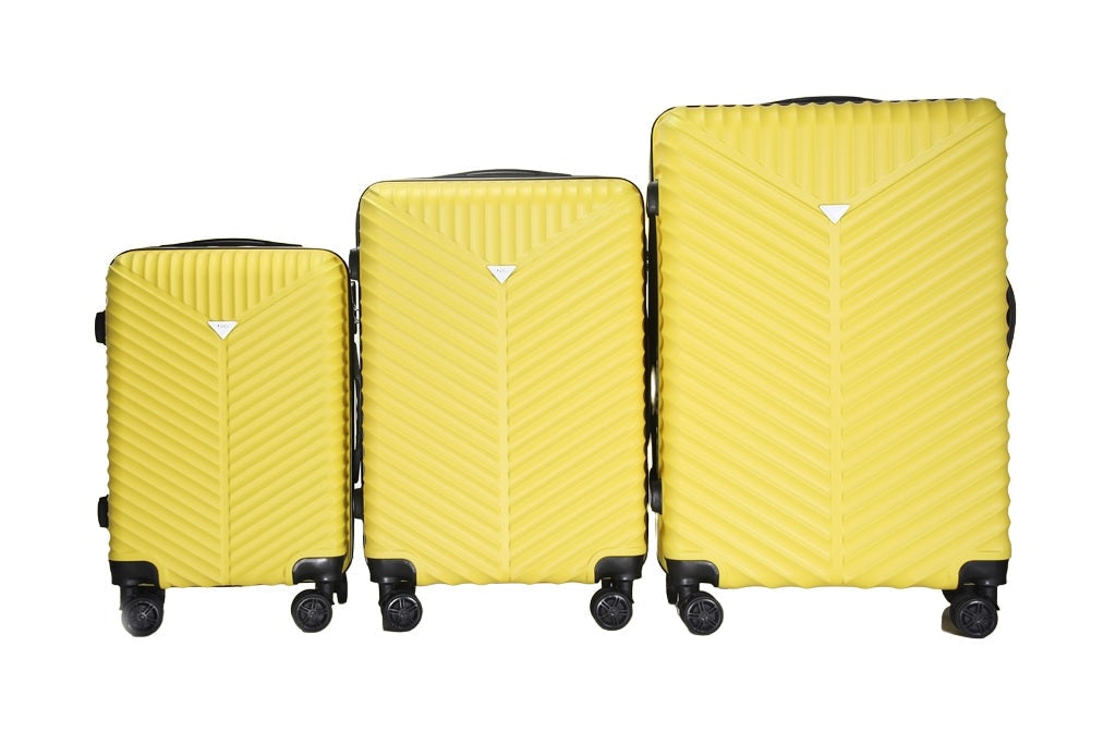 Mirage Lan ABS Hard shell Lightweight 3 Piece Luggage Set - Stiles Supply Co.