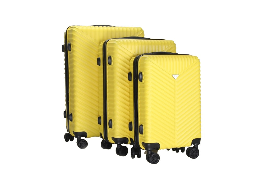 Mirage Lan ABS Hard shell Lightweight 3 Piece Luggage Set - Stiles Supply Co.