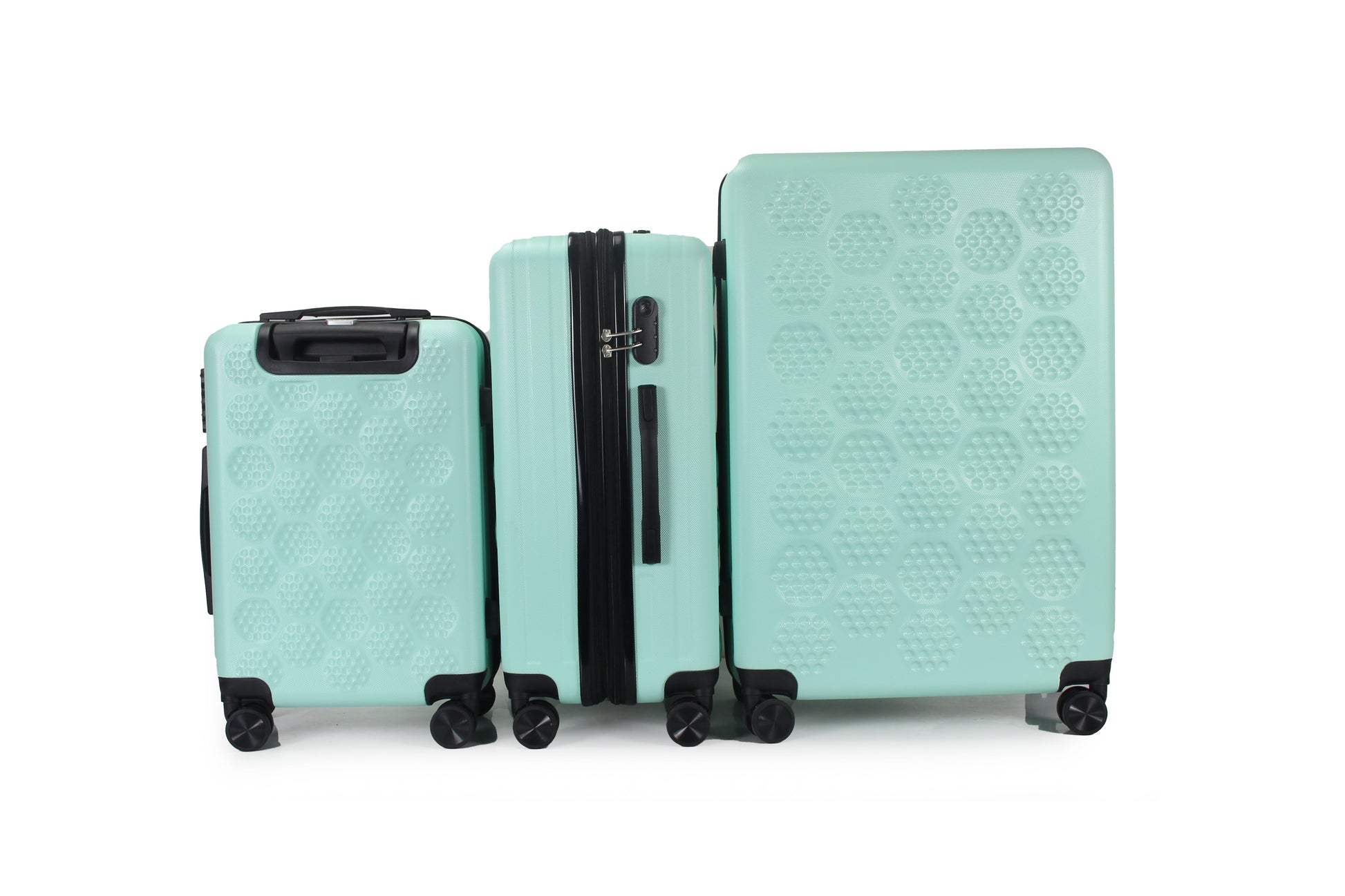 IZOD Golf Expandable Hard shell Lightweight 3 Piece Luggage Set - Stiles Supply Co.